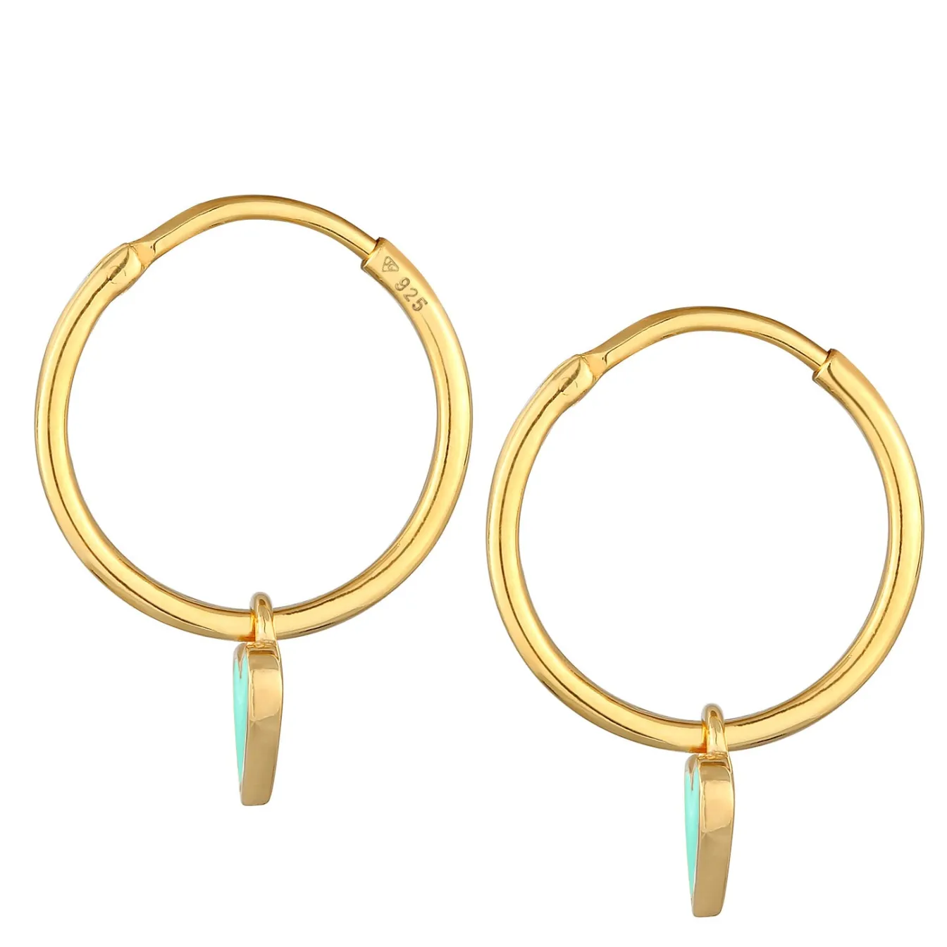 Elli "Creolen Herz | Emaille (Lila)< Symbol-schmuck|Herz-schmuck