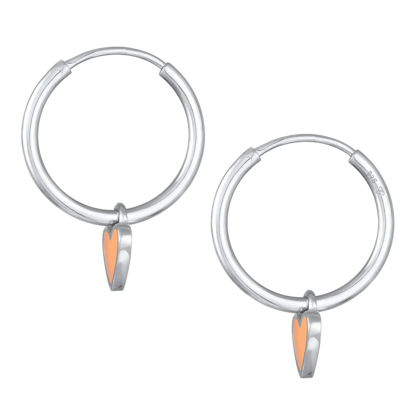 Elli "Creolen Herz | Emaille (Lila)< Symbol-schmuck|Herz-schmuck