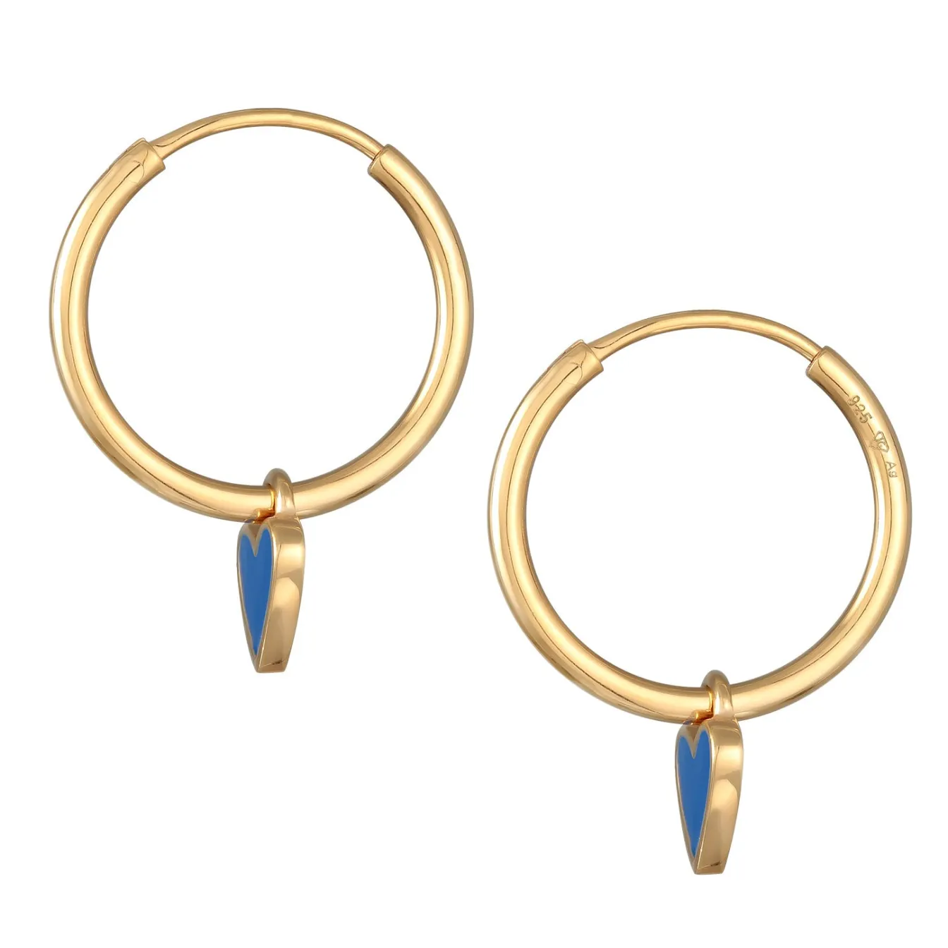 Elli "Creolen Herz | Emaille (Lila)< Symbol-schmuck|Herz-schmuck