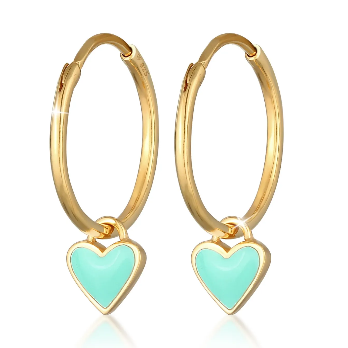 Elli "Creolen Herz | Emaille (Lila)< Symbol-schmuck|Herz-schmuck