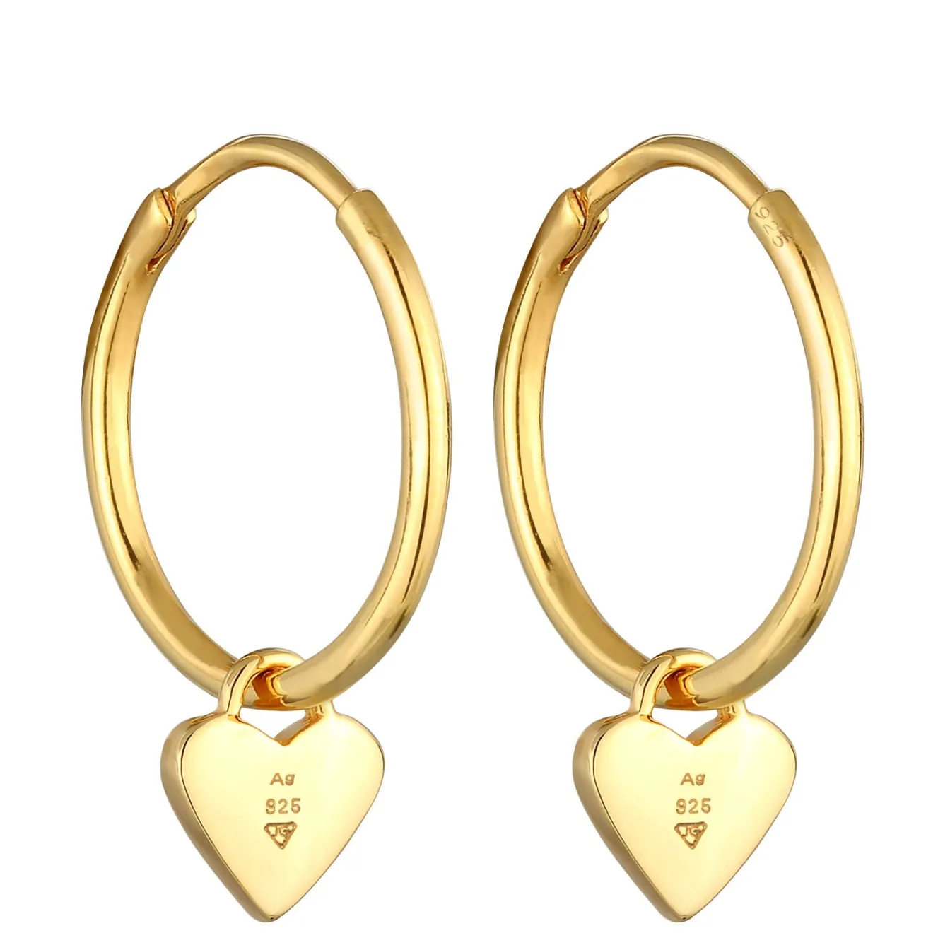 Elli "Creolen Herz | Emaille (Lila)< Symbol-schmuck|Herz-schmuck