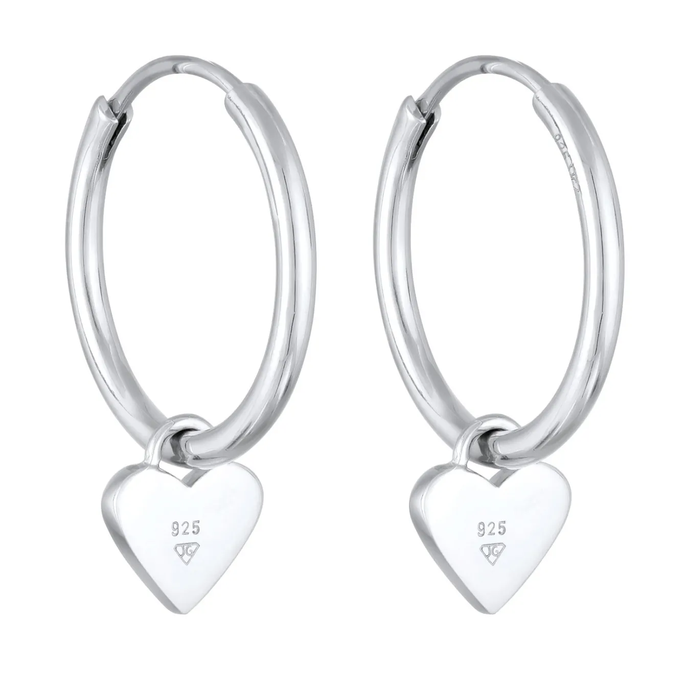 Elli "Creolen Herz | Emaille (Lila)< Symbol-schmuck|Herz-schmuck
