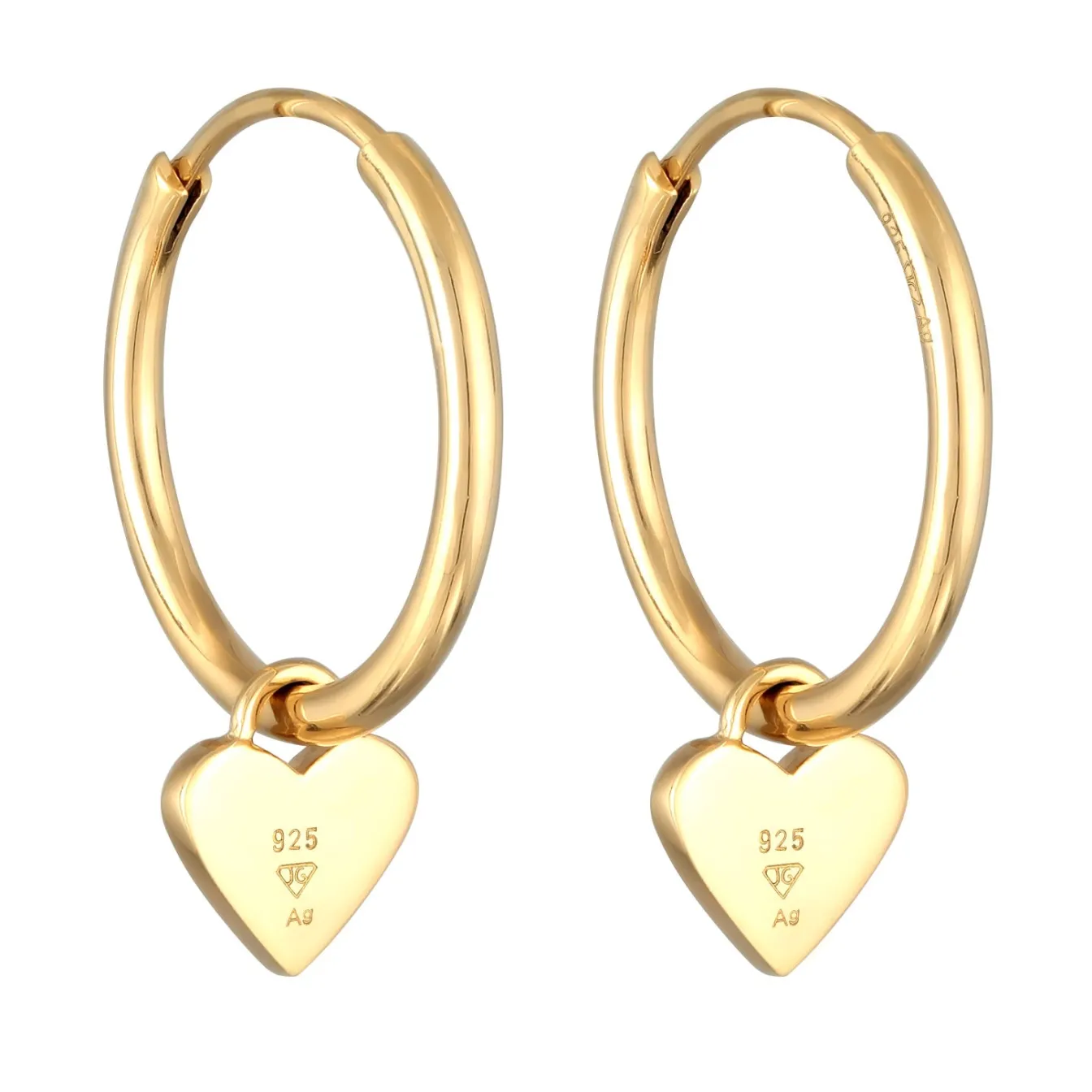 Elli "Creolen Herz | Emaille (Lila)< Symbol-schmuck|Herz-schmuck