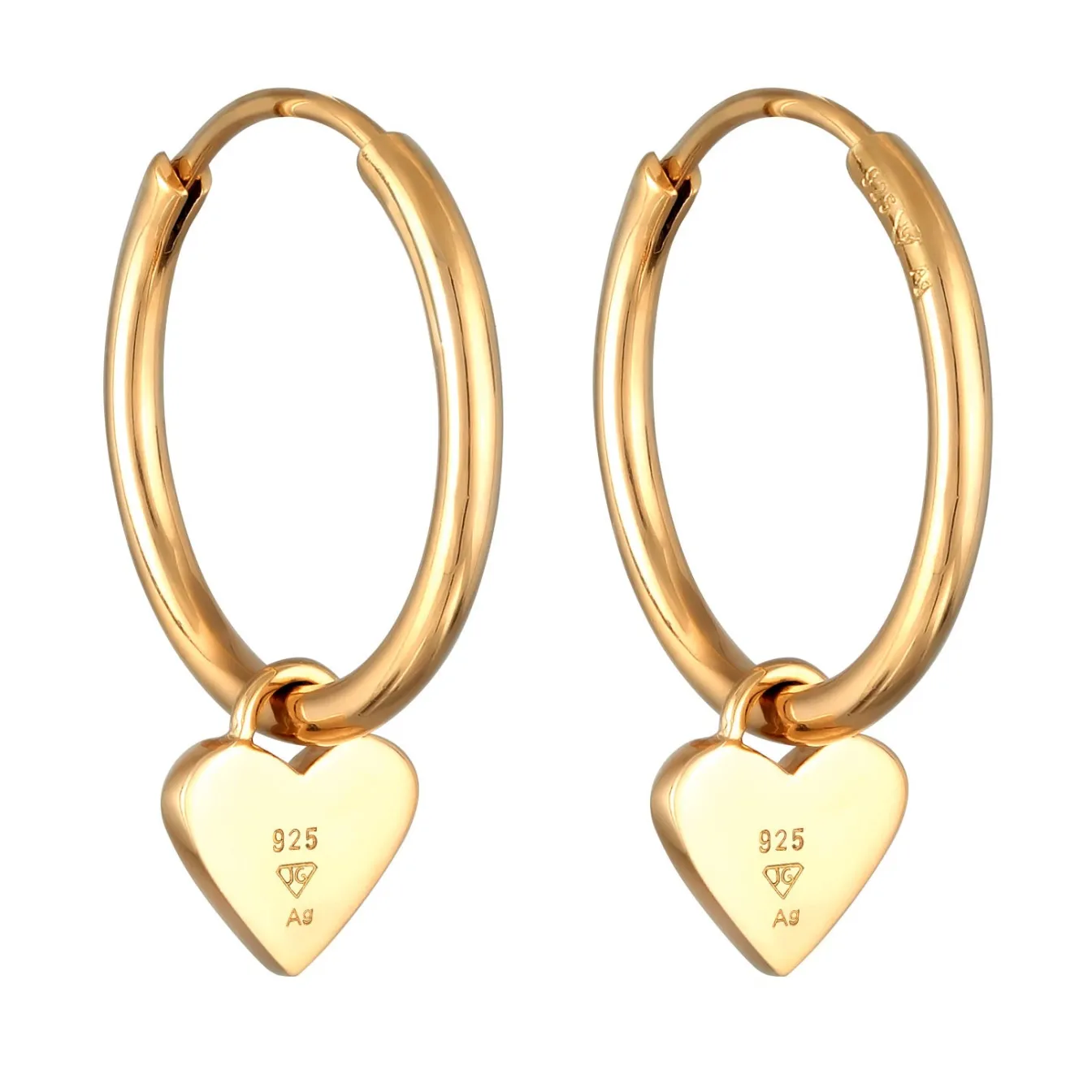 Elli "Creolen Herz | Emaille (Lila)< Symbol-schmuck|Herz-schmuck