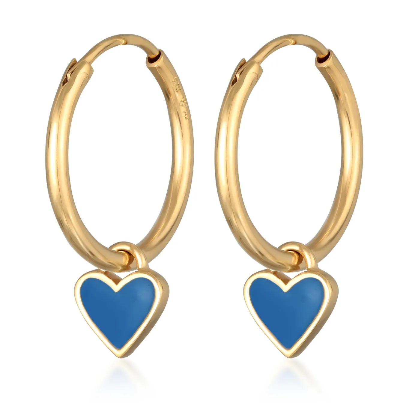 Elli "Creolen Herz | Emaille (Lila)< Symbol-schmuck|Herz-schmuck