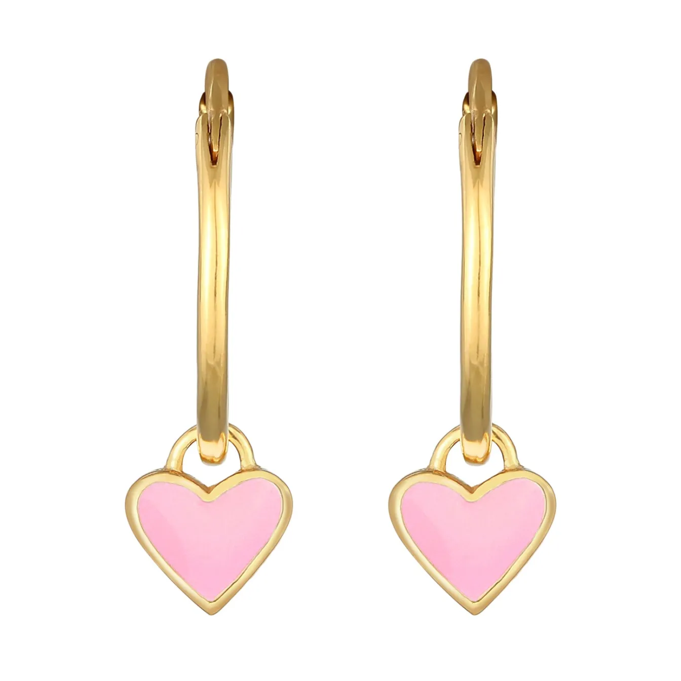 Elli "Creolen Herz | Emaille (Lila)< Symbol-schmuck|Herz-schmuck