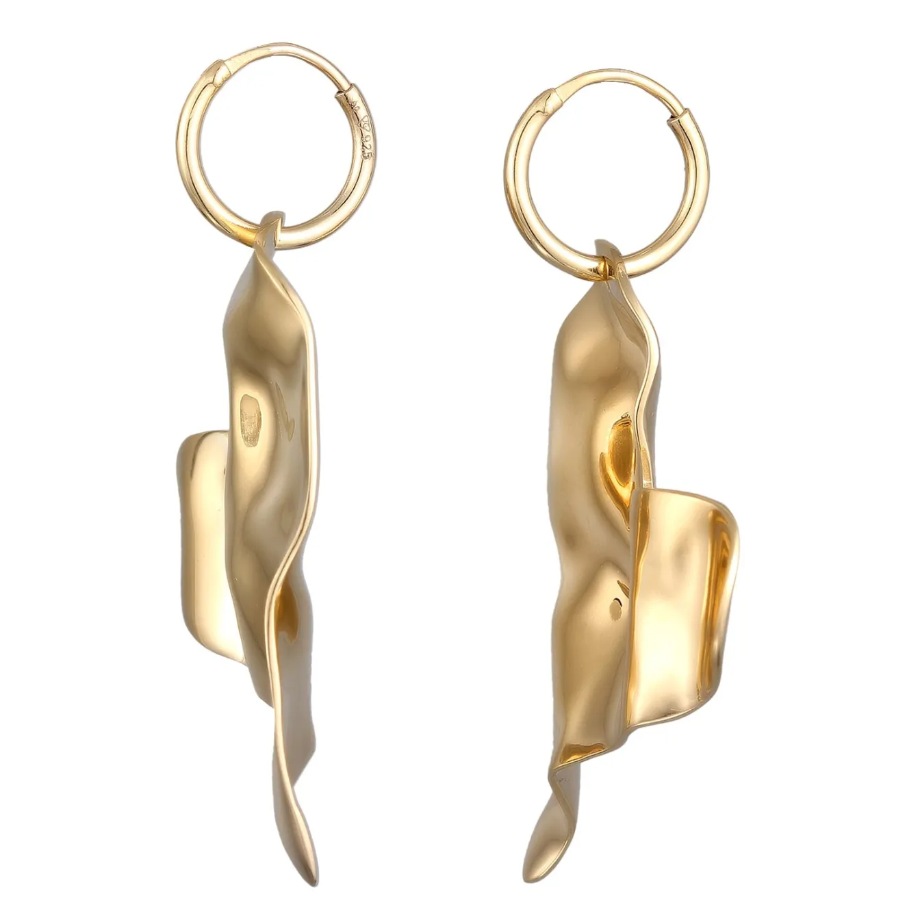 Elli "Creolen Herz Anhänger< Vergoldet|Symbol-schmuck