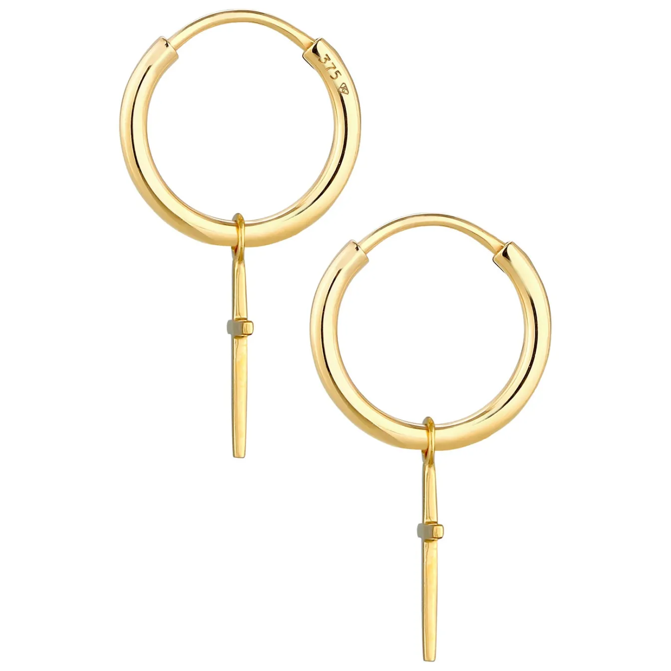 Elli "Creolen Kreuz< Symbol-schmuck|Ohrringe