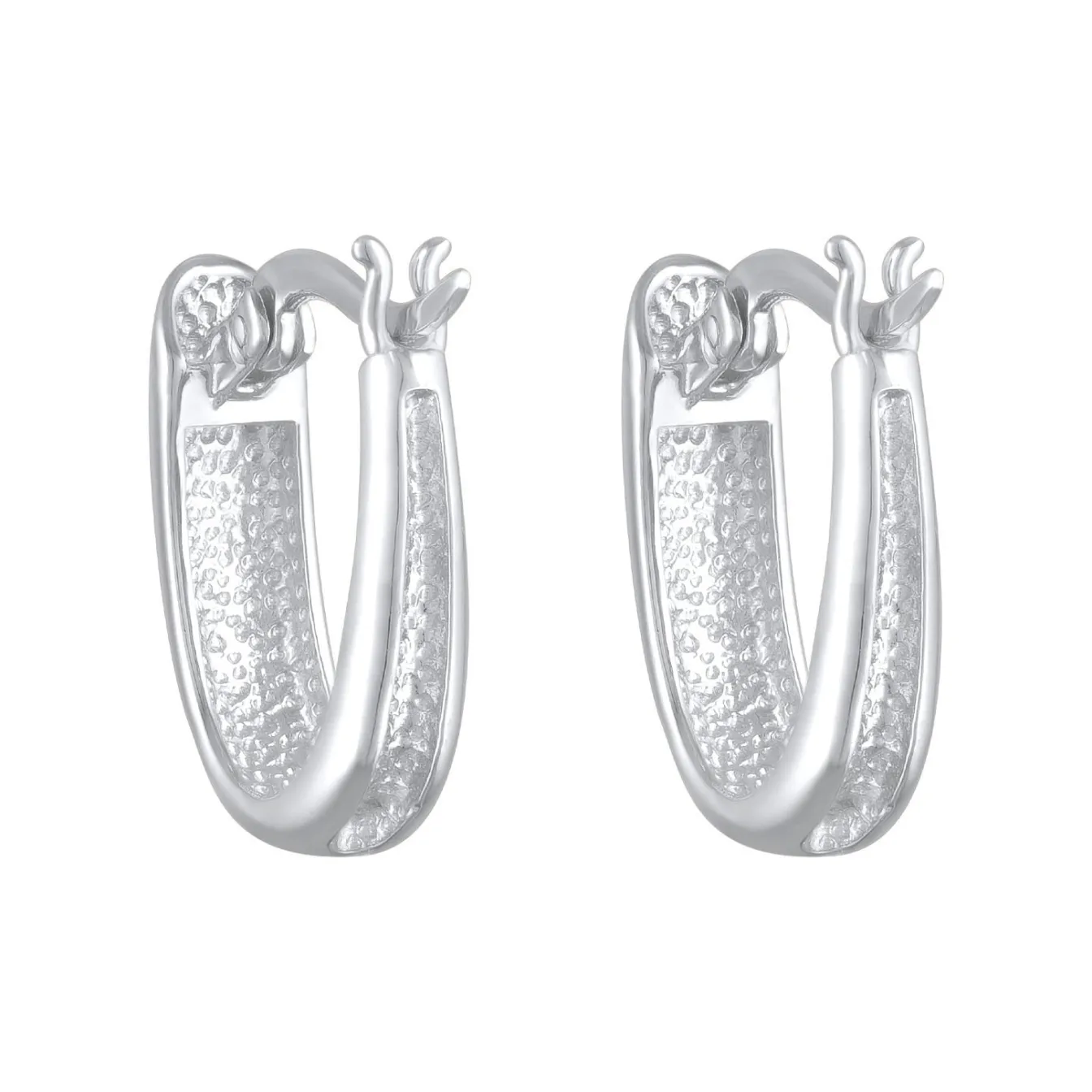 Elli "Creolen Oval Chunky< Vergoldet|Ohrringe
