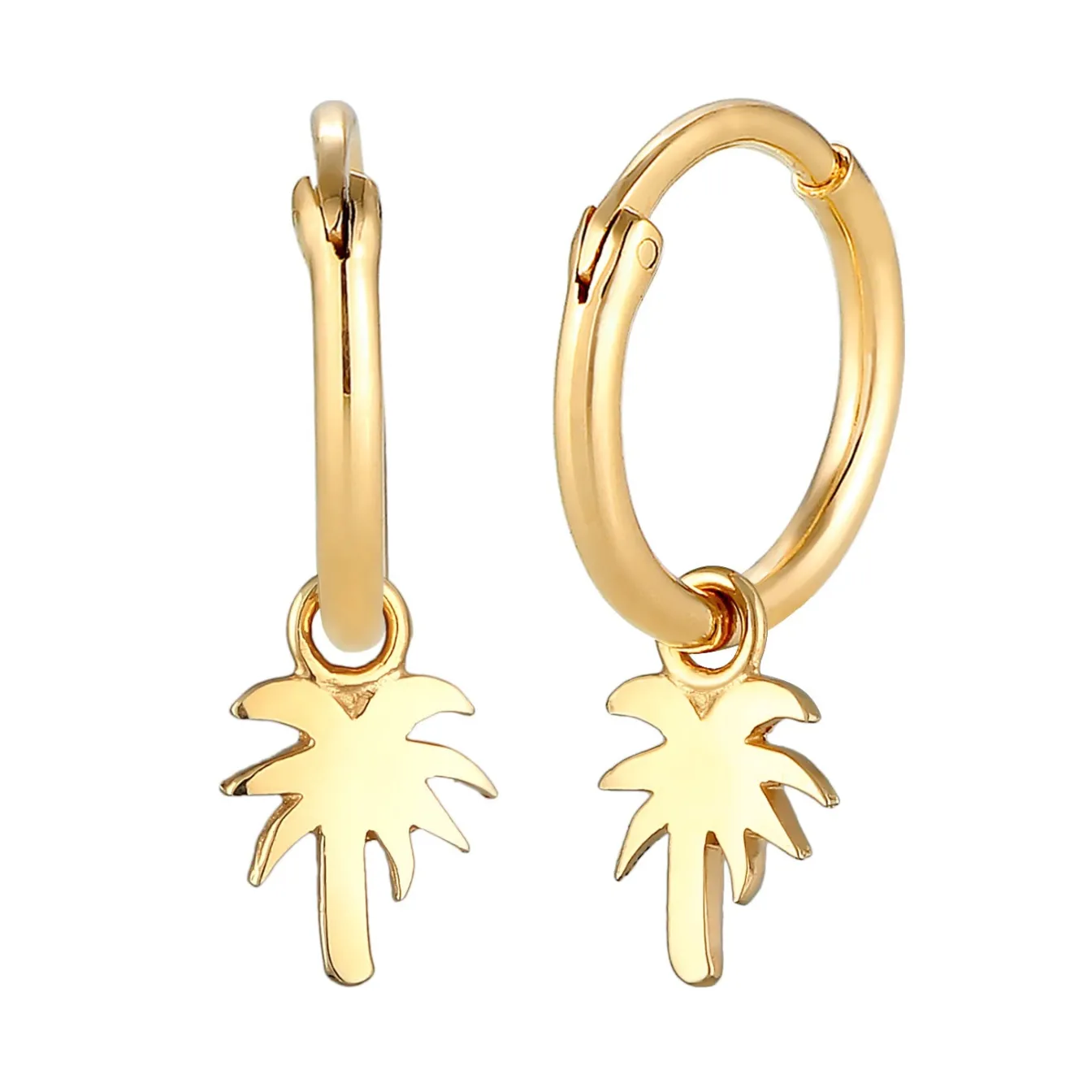 Elli "Creolen Palme Anhänger< Symbol-schmuck|Ohrringe