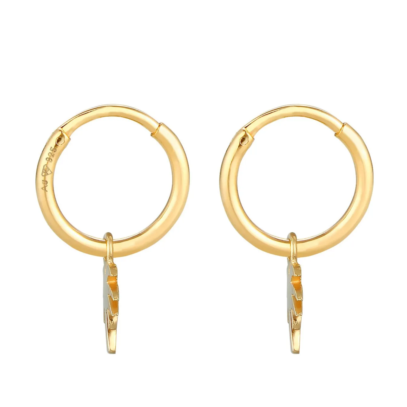 Elli "Creolen Palme Anhänger< Symbol-schmuck|Ohrringe
