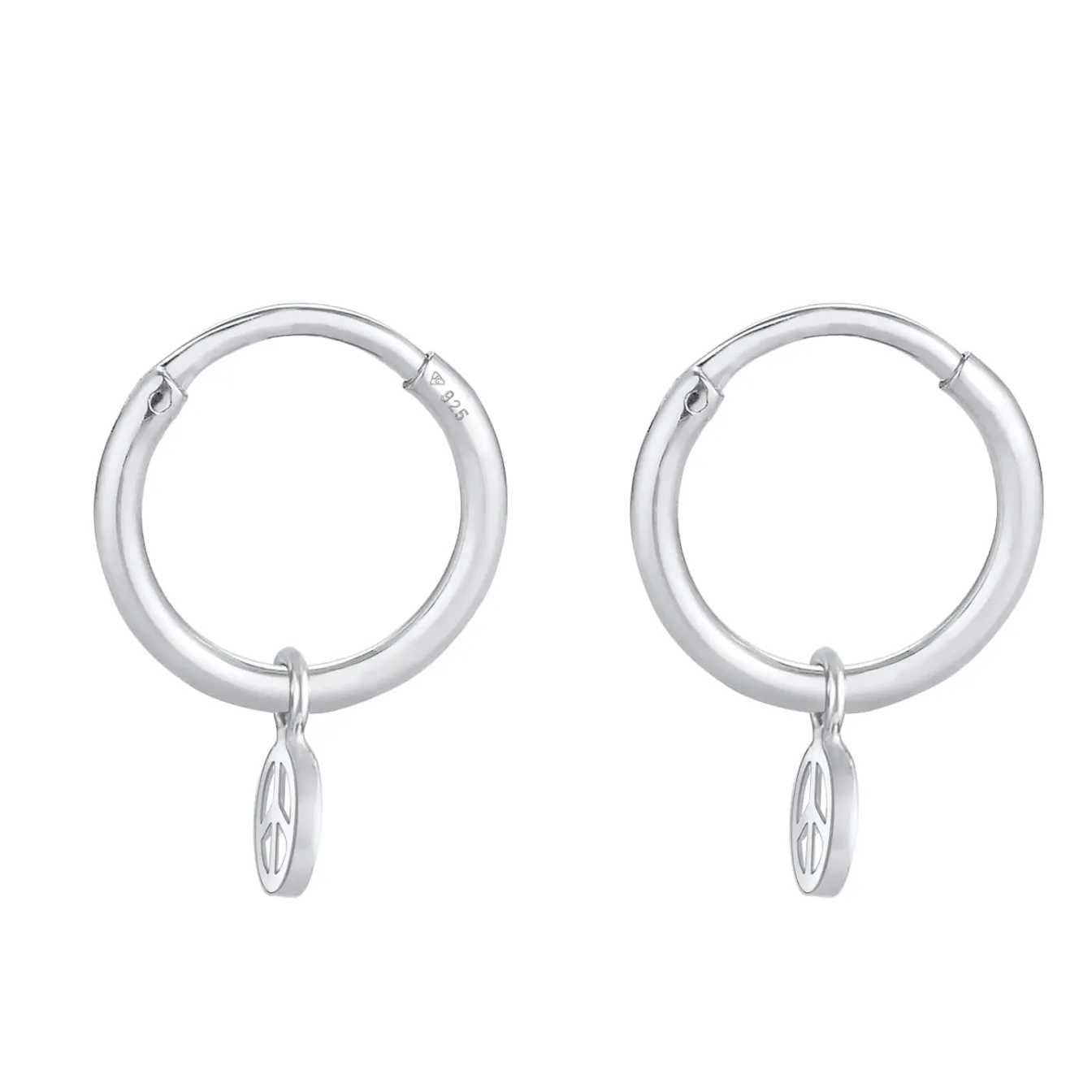 Elli "Creolen Peace< Ohrringe|Silber