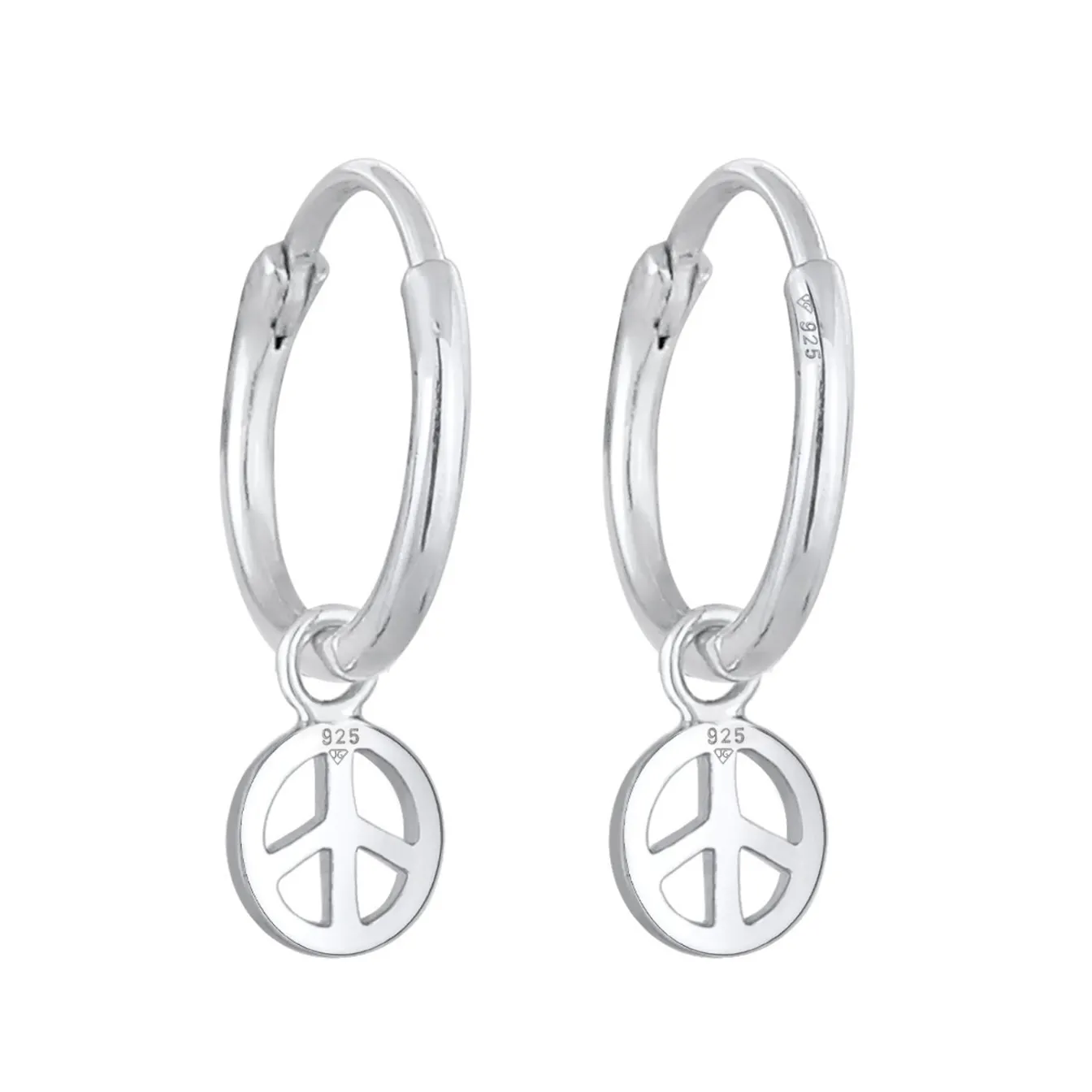Elli "Creolen Peace< Ohrringe|Silber