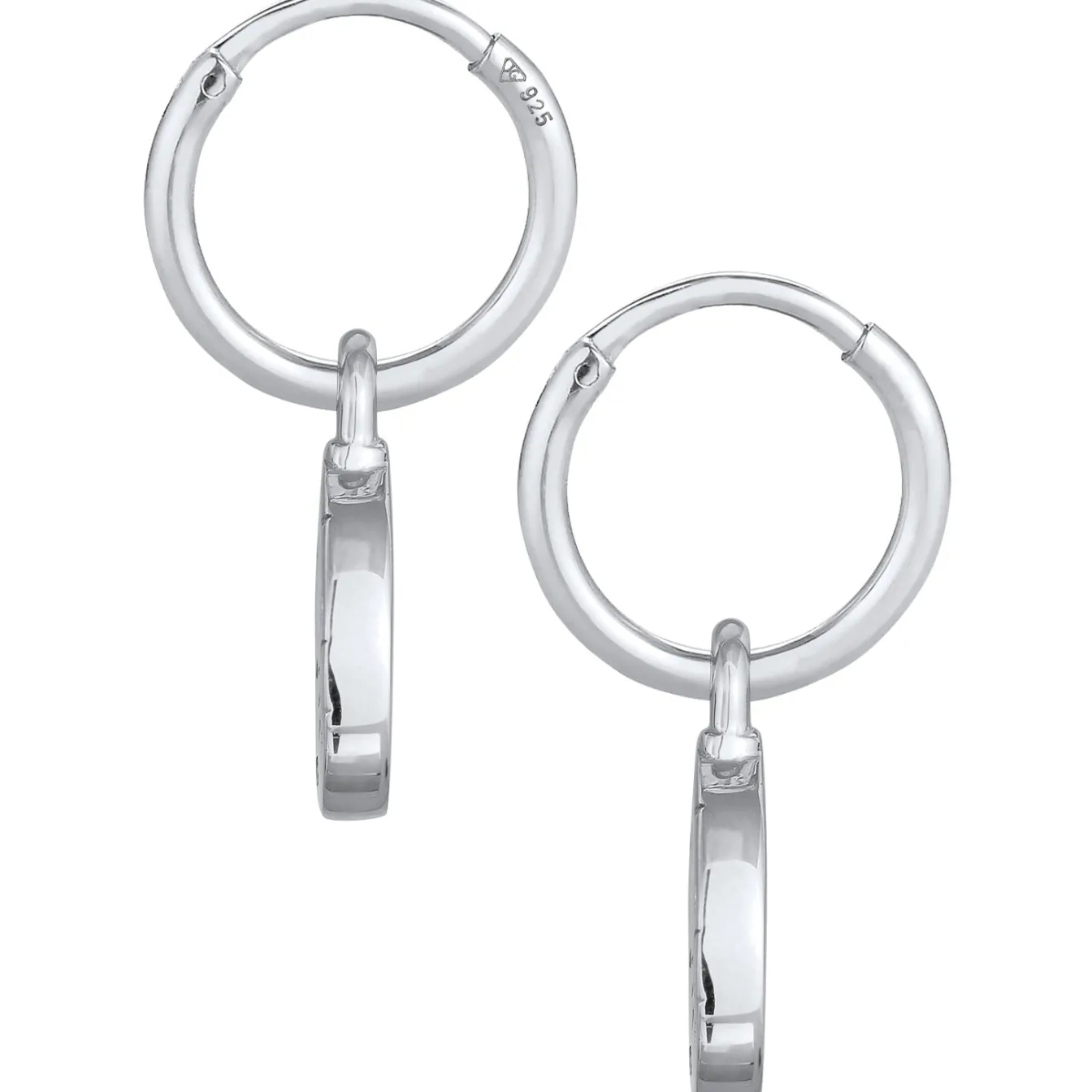 Elli "Creolen Plättchen | Zirkonia (Weiß)< Symbol-schmuck|Letzte Chance