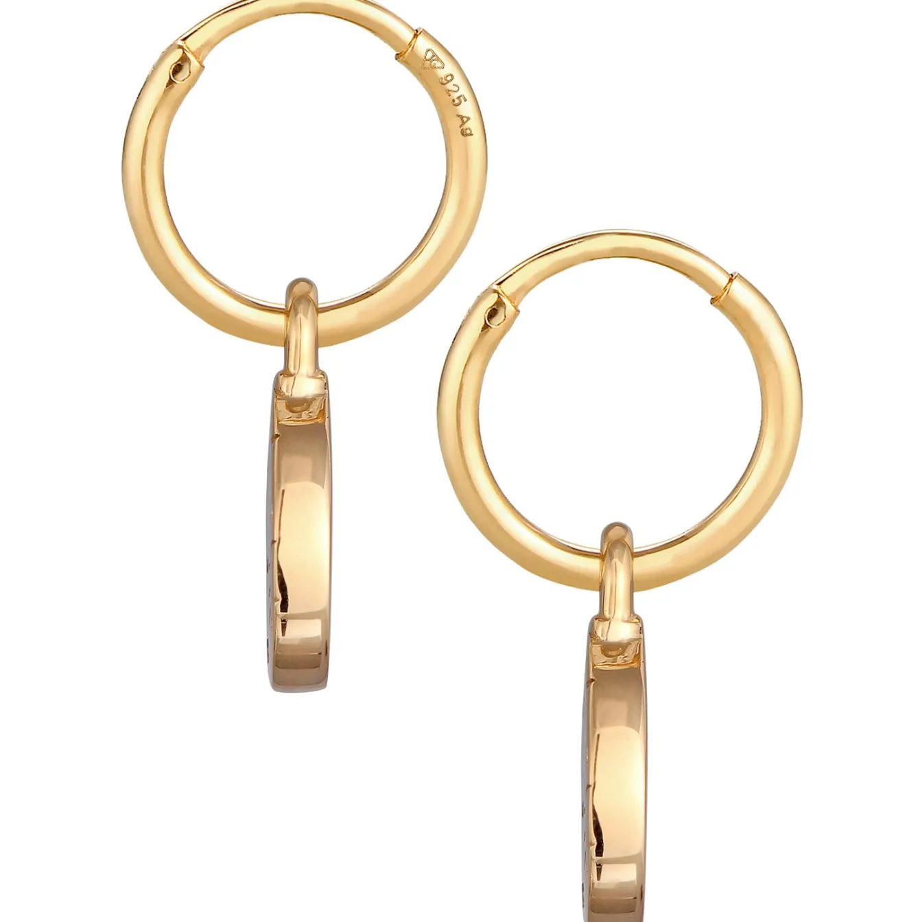 Elli "Creolen Plättchen | Zirkonia (Weiß)< Symbol-schmuck|Letzte Chance