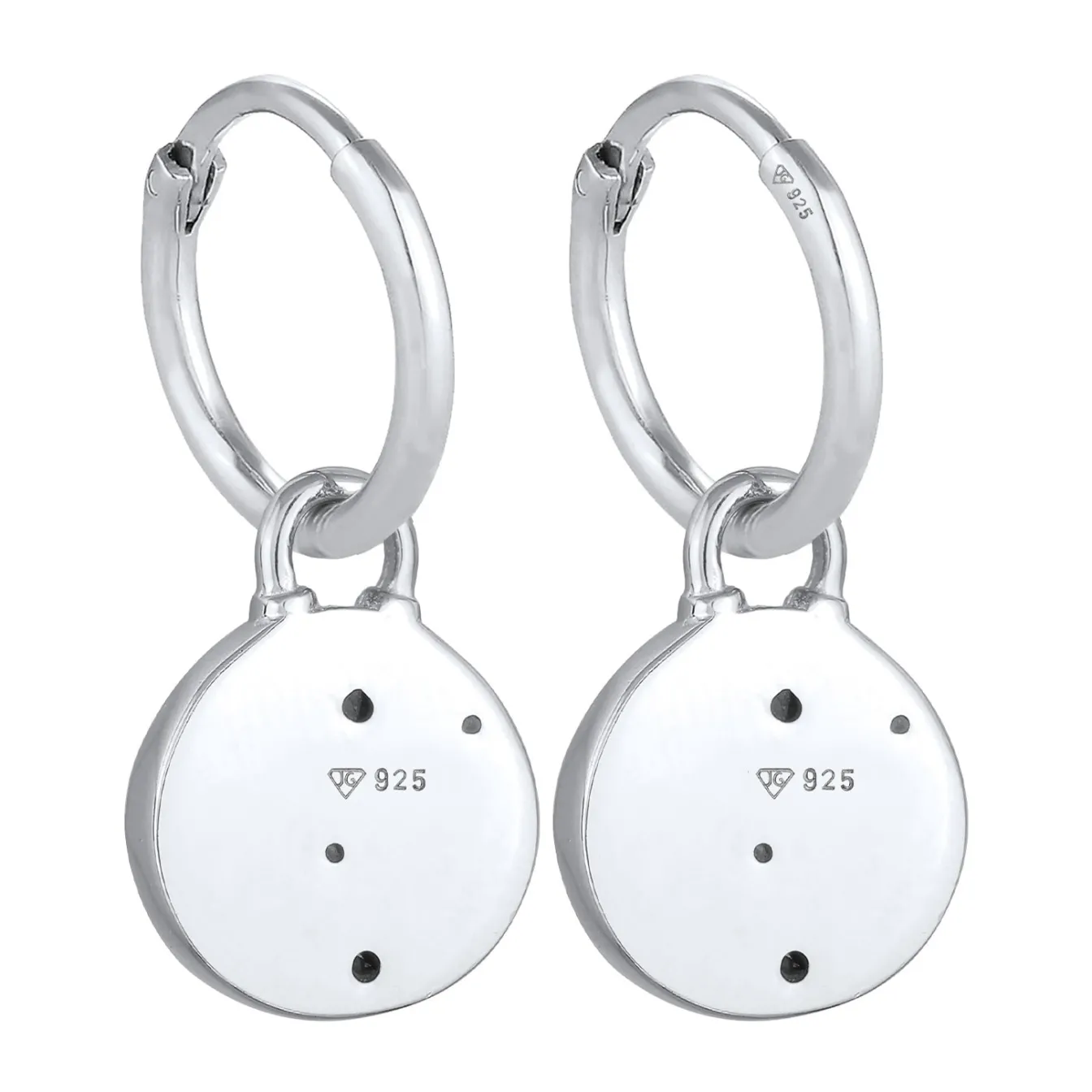 Elli "Creolen Plättchen | Zirkonia (Weiß)< Symbol-schmuck|Letzte Chance