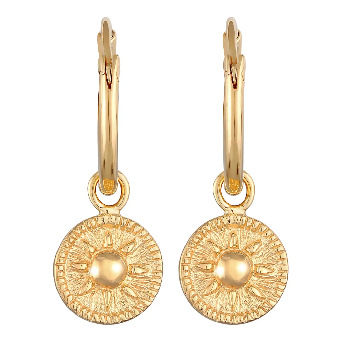 Elli "Creolen Plättchen Vintage< Symbol-schmuck|Ohrringe