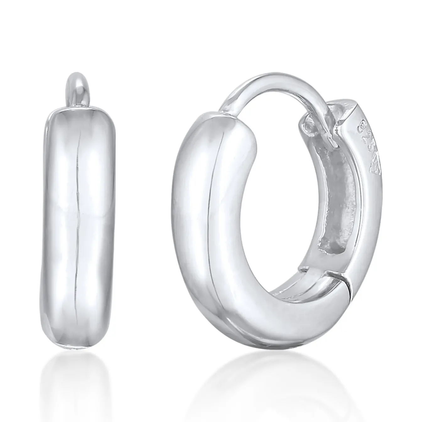 Elli "Creolen Scharnier Basic< Silber|Ohrringe