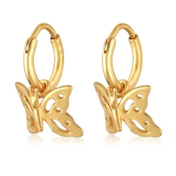 Elli "Creolen Schmetterling< Ohrringe|Silber