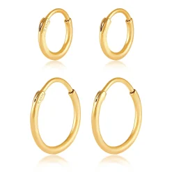 Elli "Creolen Set Basic< Vergoldet|Roségold