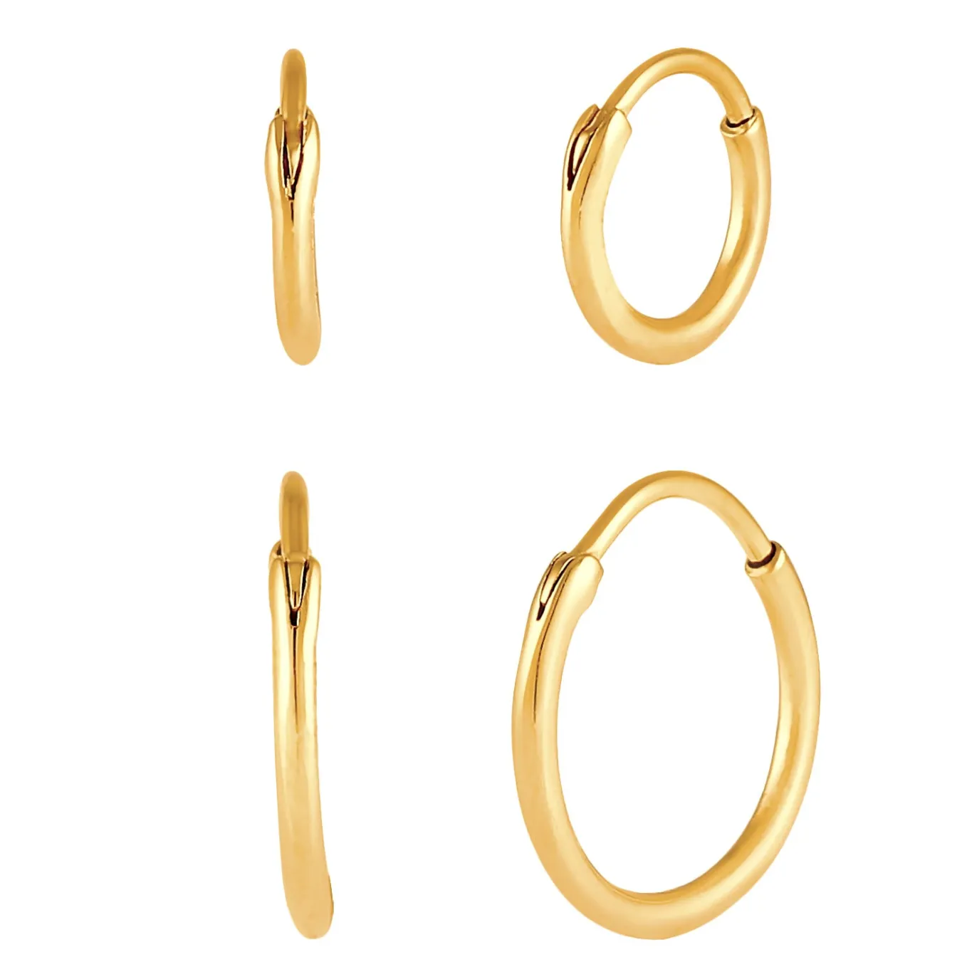 Elli "Creolen Set Basic< Vergoldet|Roségold