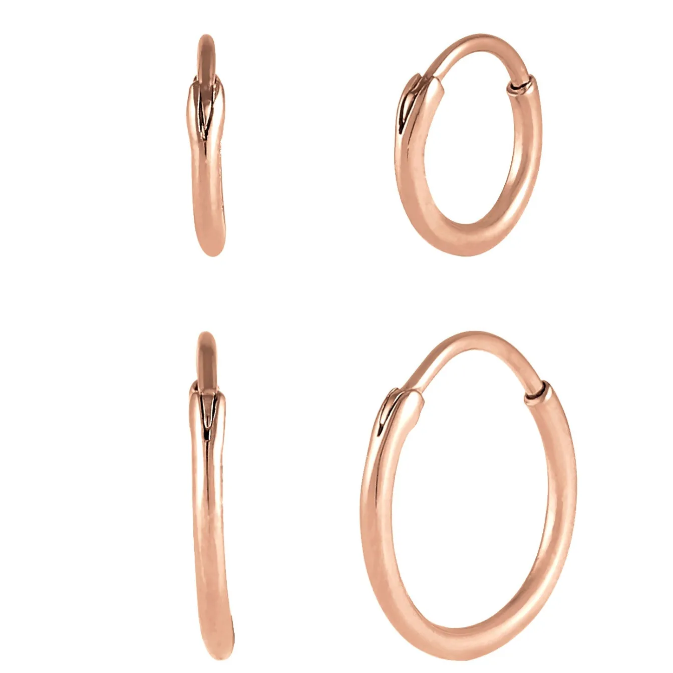 Elli "Creolen Set Basic< Vergoldet|Roségold