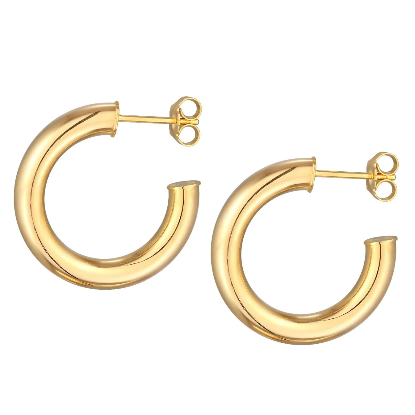 Elli "Creolen Stecker Basic< Vergoldet|Ohrringe
