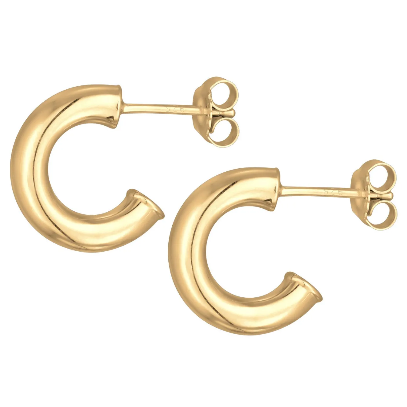 Elli "Creolen Stecker Mini< Vergoldet|Ohrringe
