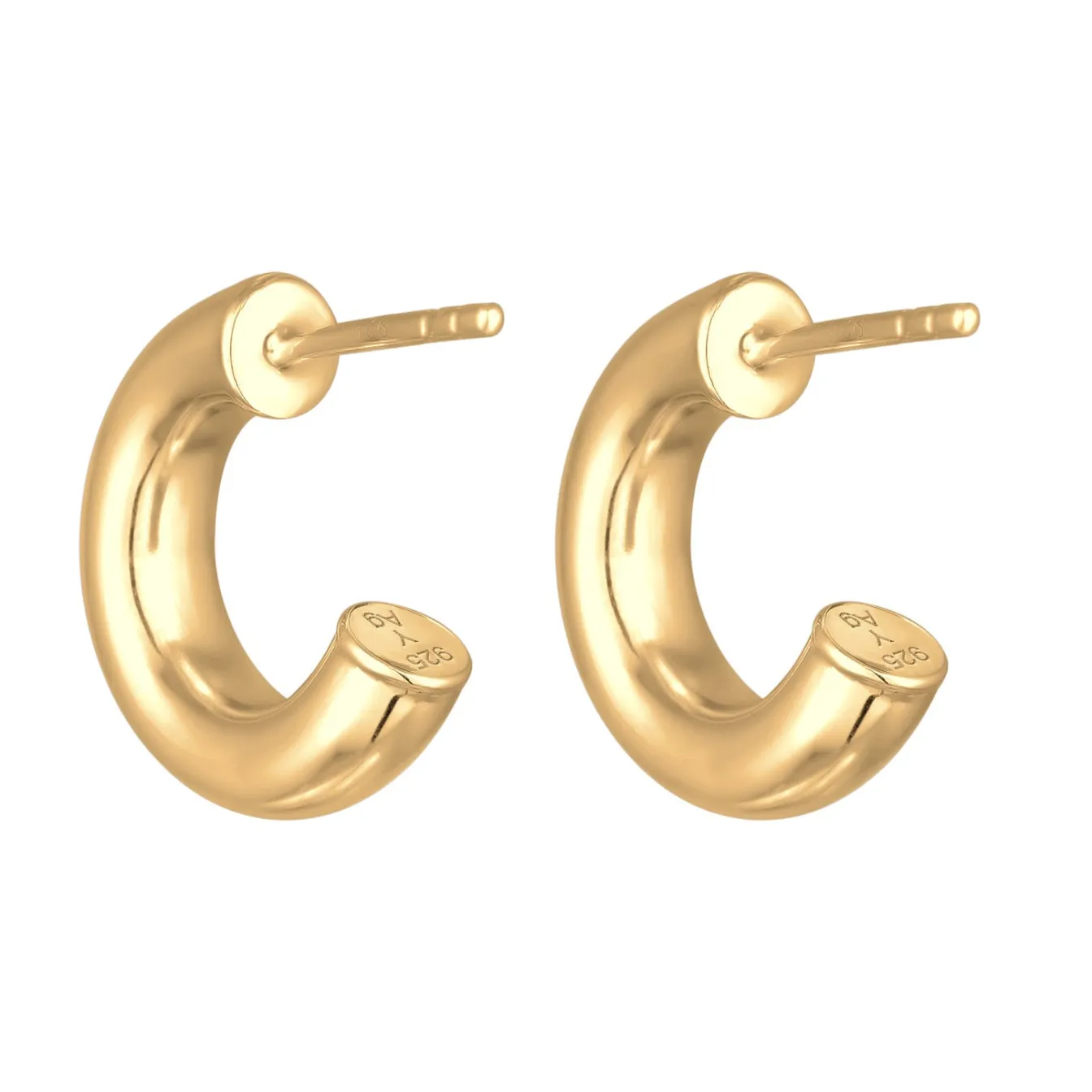 Elli "Creolen Stecker Mini< Vergoldet|Ohrringe