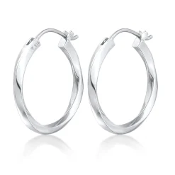 Elli "Creolen Twisted< Ohrringe|Silber