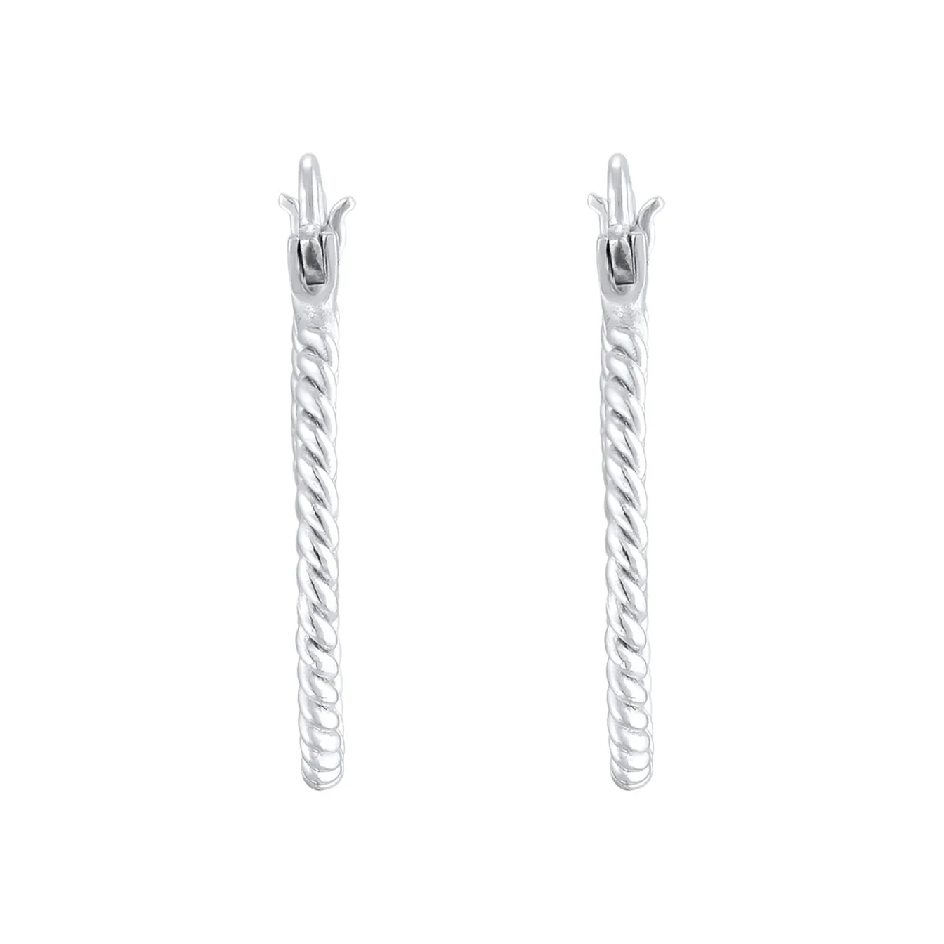 Elli "Creolen Twisted< Ohrringe|Silber