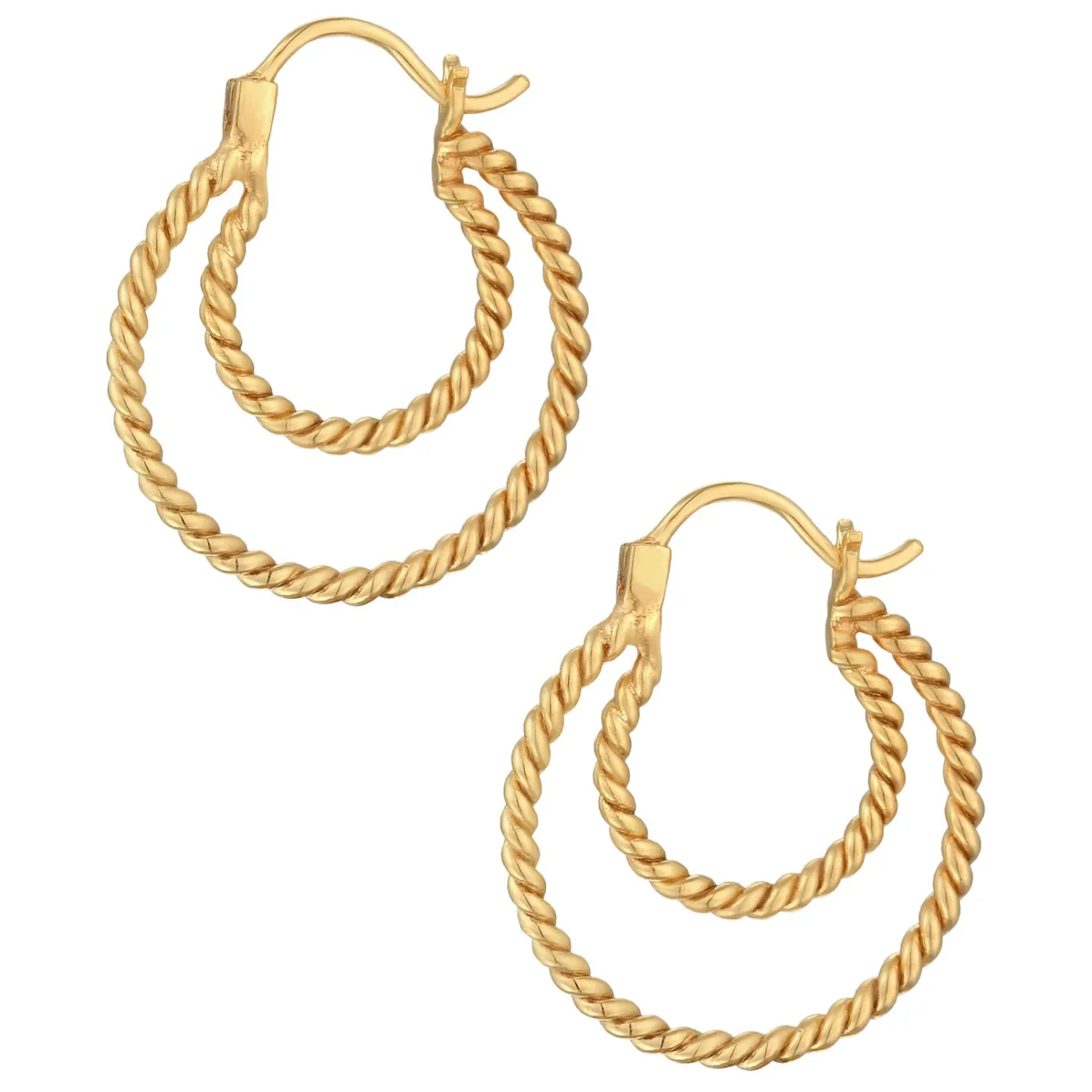 Elli "Creolen Twisted< Ohrringe|Silber