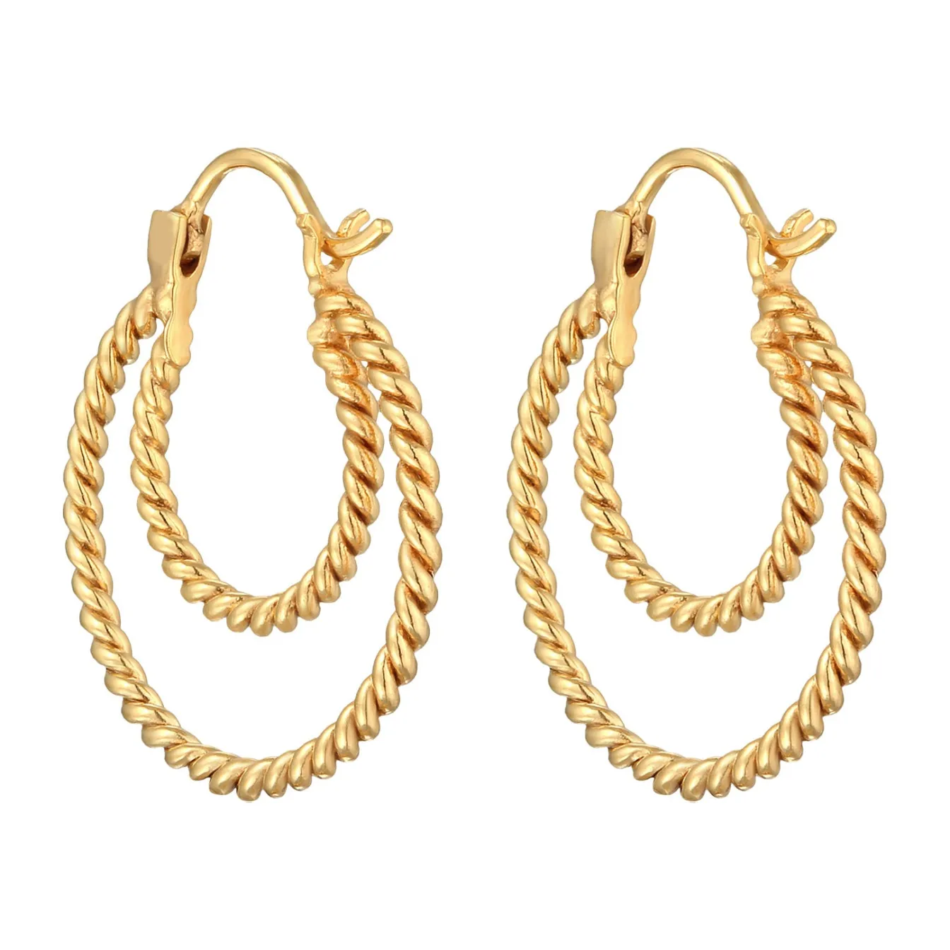 Elli "Creolen Twisted< Ohrringe|Silber