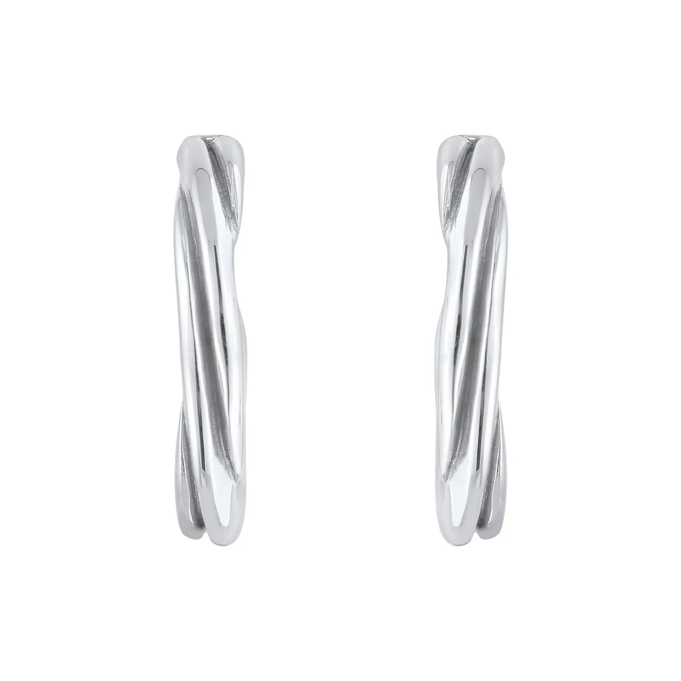 Elli "Creolen Twisted< Ohrringe|Silber