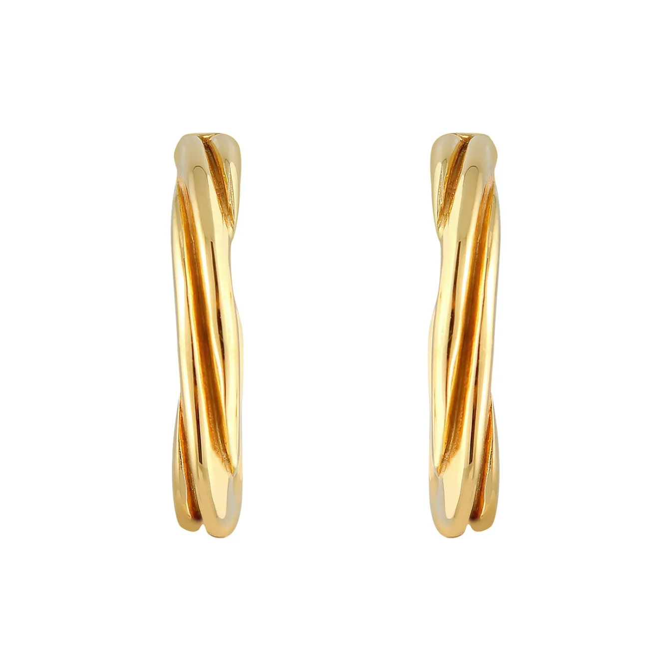 Elli "Creolen Twisted< Ohrringe|Silber