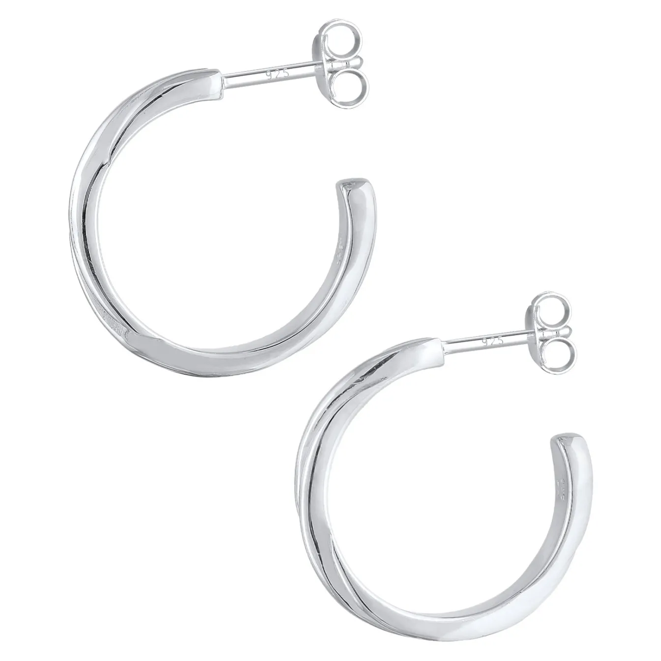 Elli "Creolen Twisted< Ohrringe|Silber