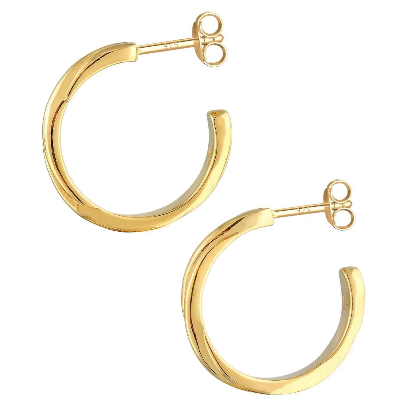 Elli "Creolen Twisted< Ohrringe|Silber