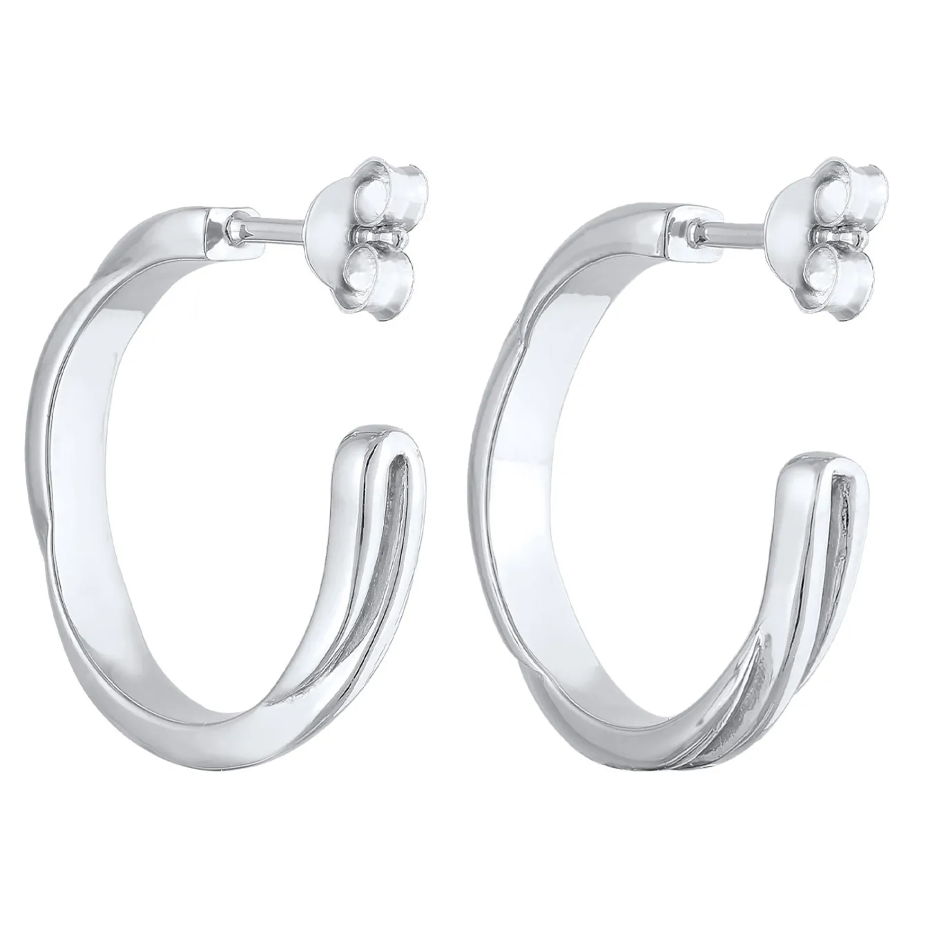 Elli "Creolen Twisted< Ohrringe|Silber