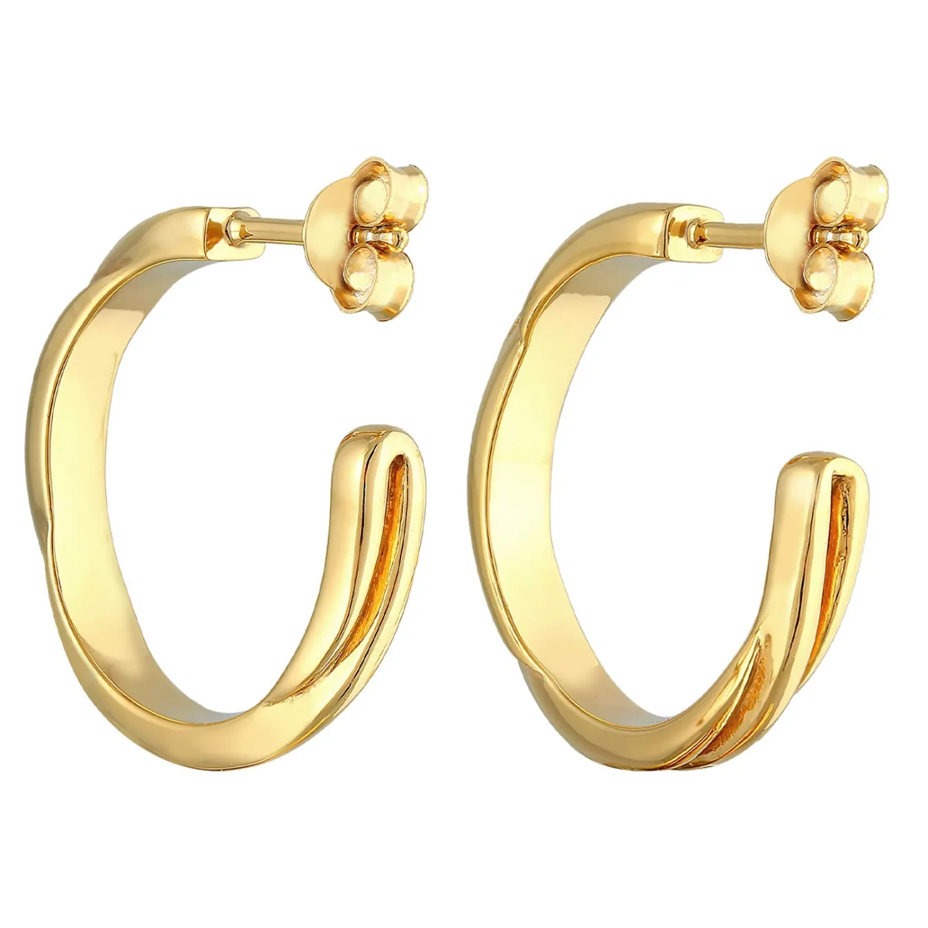 Elli "Creolen Twisted< Ohrringe|Silber