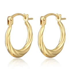 Elli "Creolen Twisted< Ohrringe|Echtgold