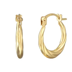 Elli "Creolen Twisted< Ohrringe|Echtgold