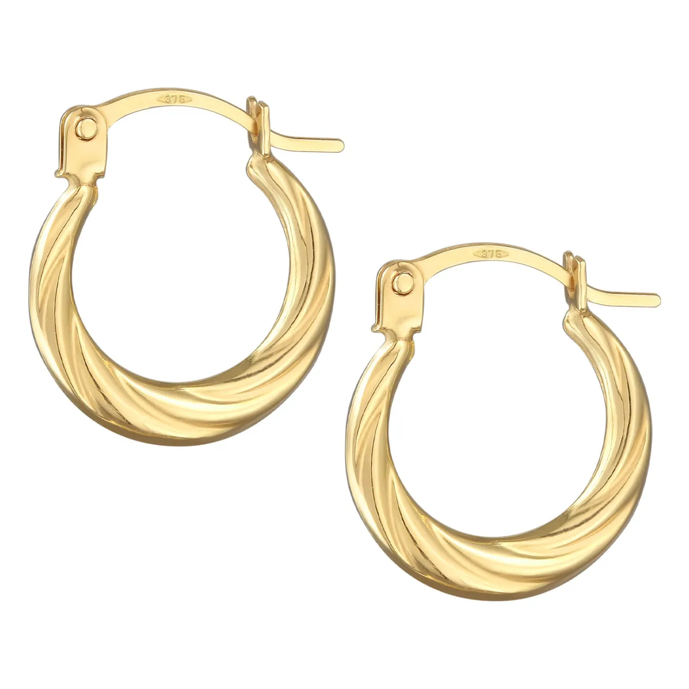 Elli "Creolen Twisted< Ohrringe|Echtgold