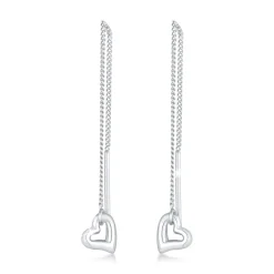 Elli "Durchzieh-Ohrringe Herz< Symbol-schmuck|Herz-schmuck