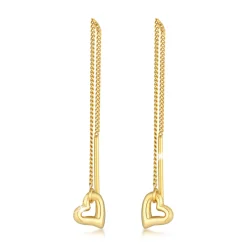 Elli "Durchzieh-Ohrringe Herz< Symbol-schmuck|Herz-schmuck