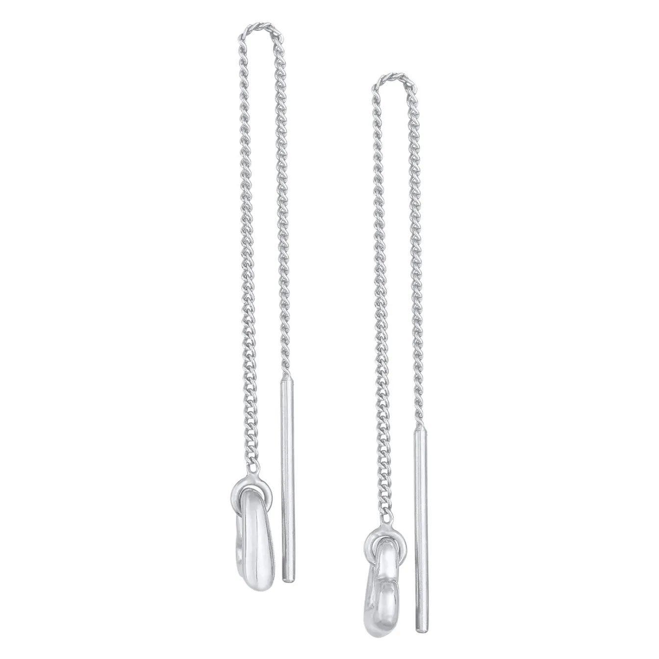 Elli "Durchzieh-Ohrringe Herz< Symbol-schmuck|Herz-schmuck