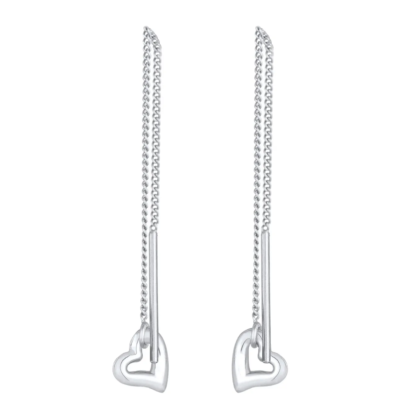 Elli "Durchzieh-Ohrringe Herz< Symbol-schmuck|Herz-schmuck