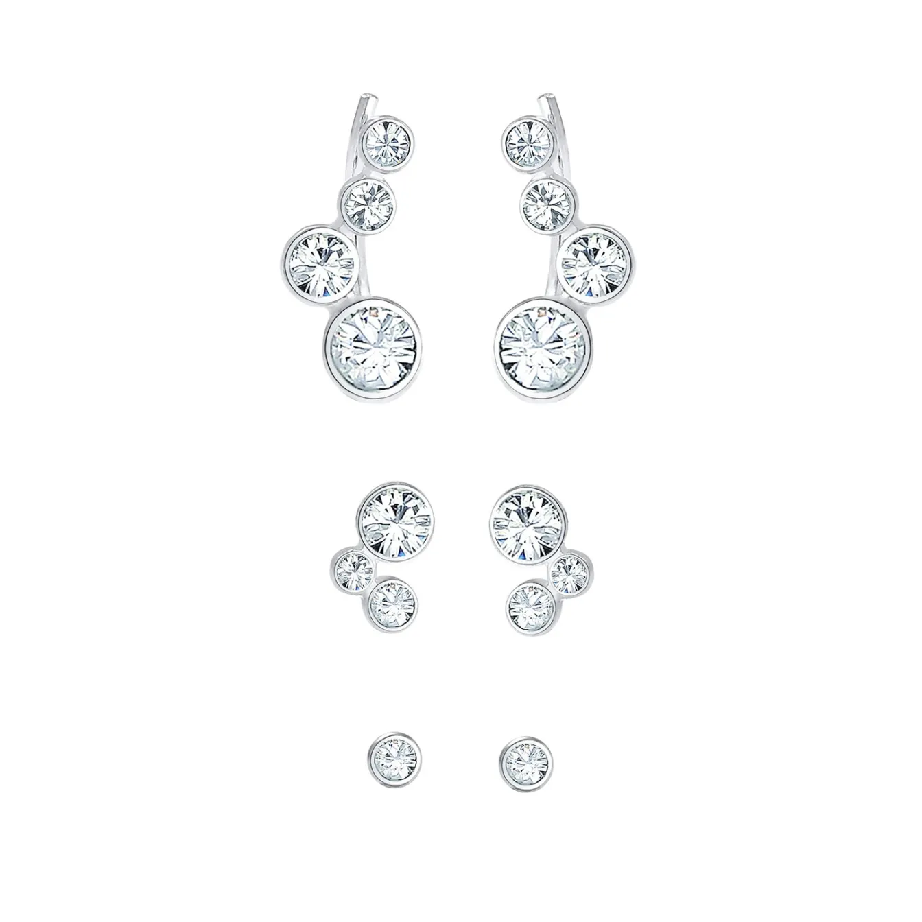 Elli "Ear Climber | Kristall (Weiß)< Ohrringe|Silber
