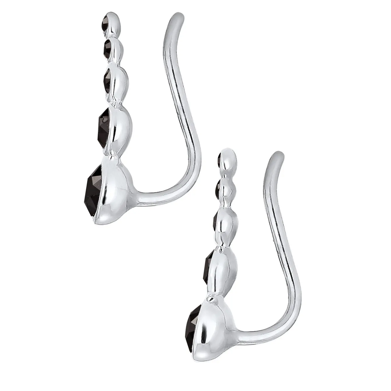 Elli "Ear Climber | Kristall (Weiß)< Roségold|Ohrringe
