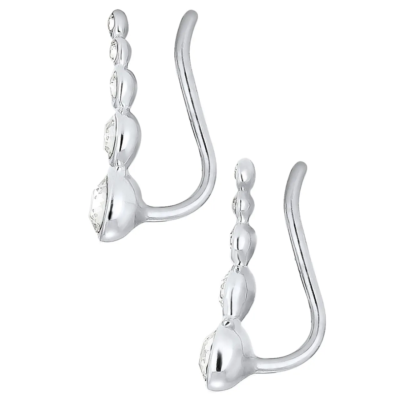 Elli "Ear Climber | Kristall (Weiß)< Roségold|Ohrringe