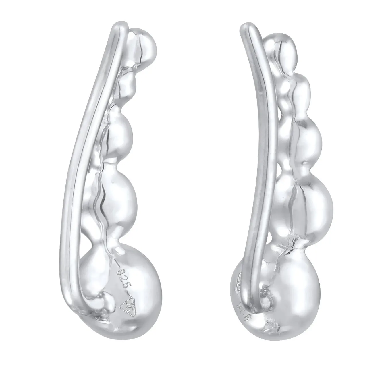 Elli "Ear Climber | Kristall (Weiß)< Roségold|Ohrringe